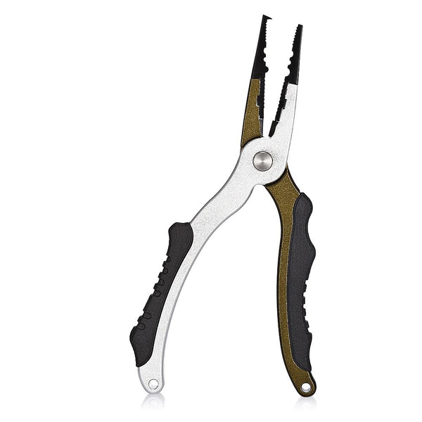 No. FG - 1038 Aluminum Alloy Fishing Pliers Split Ring Cutters with Sheath and Retractable Tether