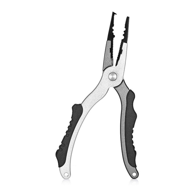 No. FG - 1038 Aluminum Alloy Fishing Pliers Split Ring Cutters with Sheath and Retractable Tether