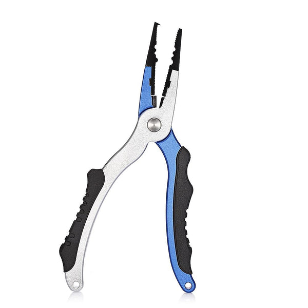 No. FG - 1038 Aluminum Alloy Fishing Pliers Split Ring Cutters with Sheath and Retractable Tether