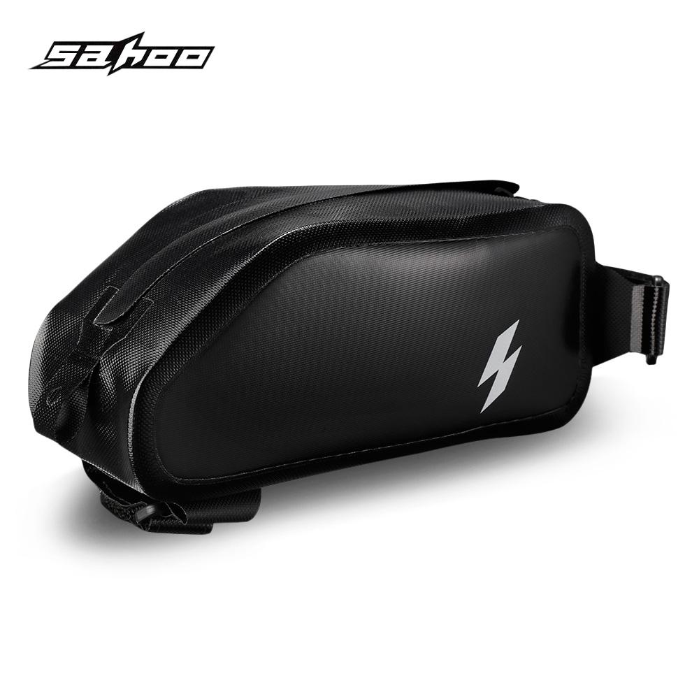 SAHOO 122009 Full Water-resistant Front Frame Top Tube Cycling Bicycle Bag  Phone Holder