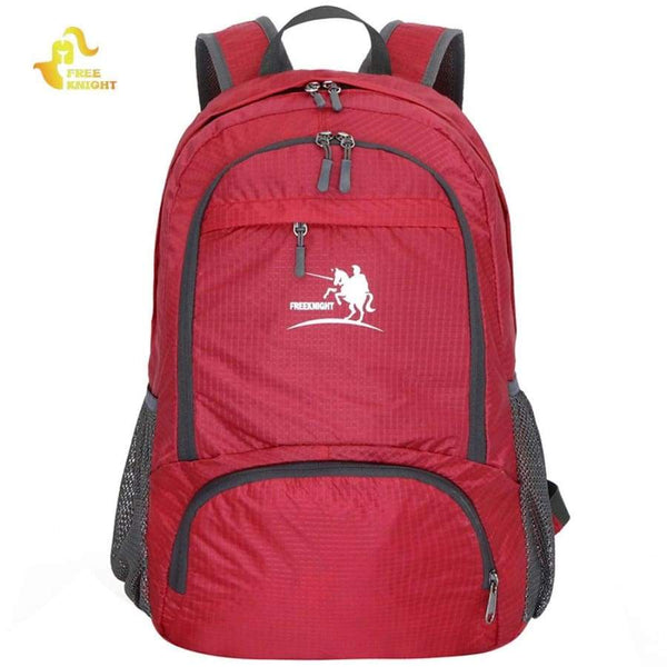 35L Nylon Folding Ultra Light Water Resistant Backpack for Camping Hiking - RED - Hiking Backpacks