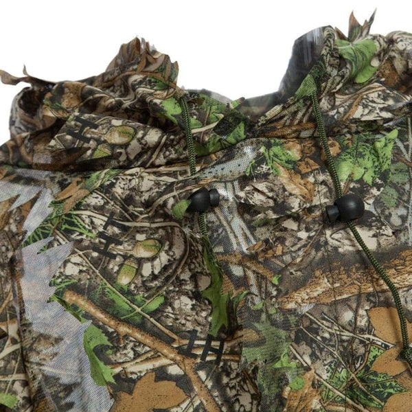 3D Camo Bionic Leaf Camouflage Jungle Hunting Ghillie Suit Set Woodland Sniper Birdwatching Poncho Manteau - Hunting Wear