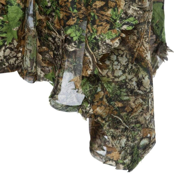 3D Camo Bionic Leaf Camouflage Jungle Hunting Ghillie Suit Set Woodland Sniper Birdwatching Poncho Manteau - Hunting Wear